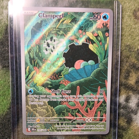 Clamperl Pokémon Destined Rivals Illustration Rare 195/182 - Picture 1 of 3